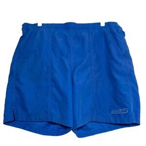 Speedo Swim Shorts Blue Mesh Lined Logo Drawstring Waist Small